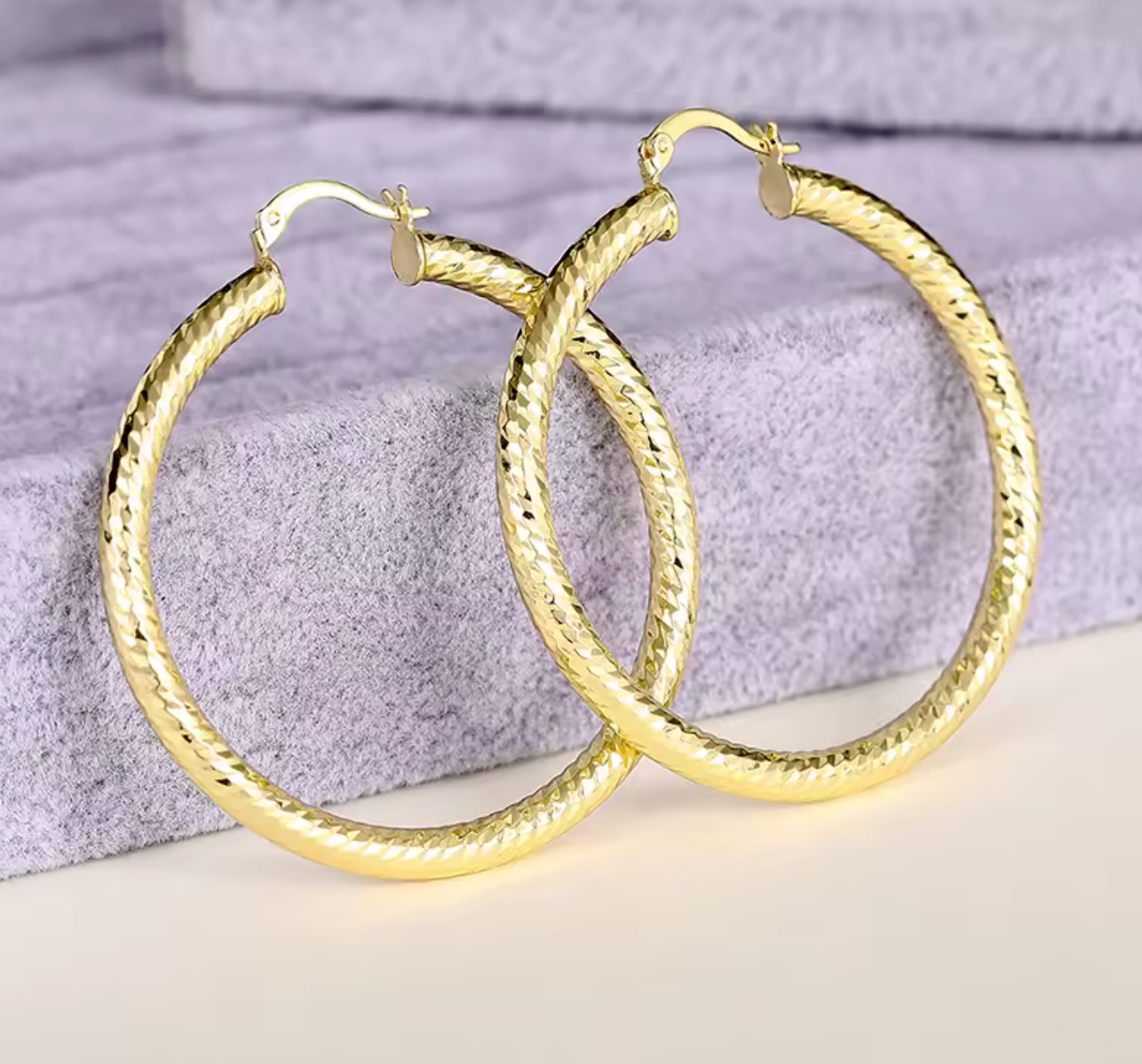 Glossy Big Circle Hoop Earrings for Women