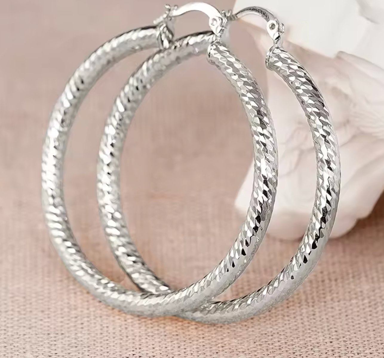 Glossy Big Circle Hoop Earrings for Women