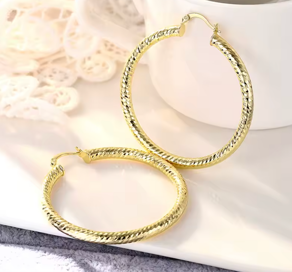 Glossy Big Circle Hoop Earrings for Women
