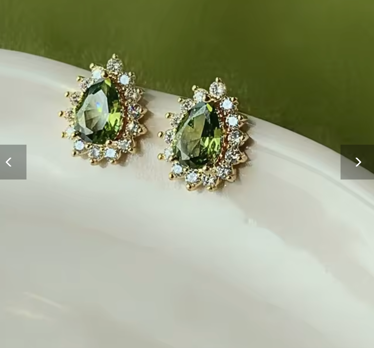 Elegant Gold Color Pear Stud Earrings for Women