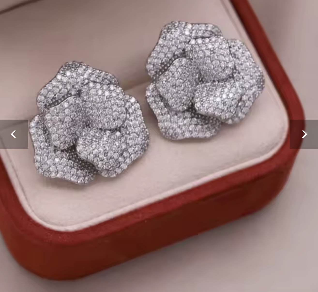 14K Gold Plated Double Layer Flower Earrings for Women