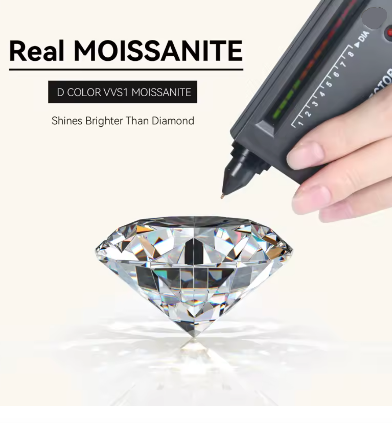0.5CT Moissanite Clip Earrings for Women