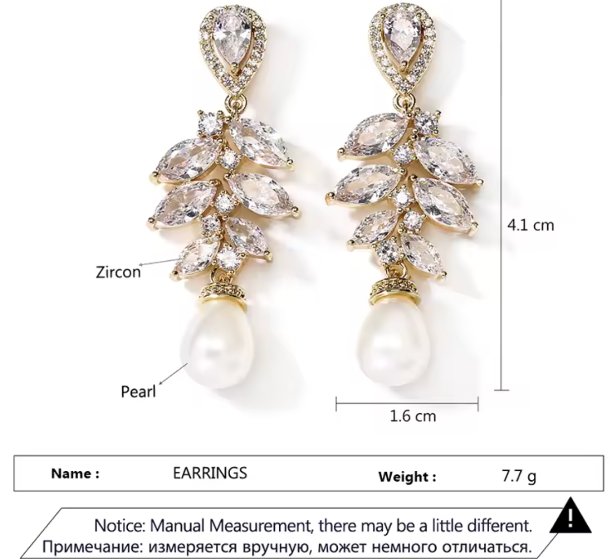 Elegant Cubic Zirconia Leaf Dangle Earrings for Women